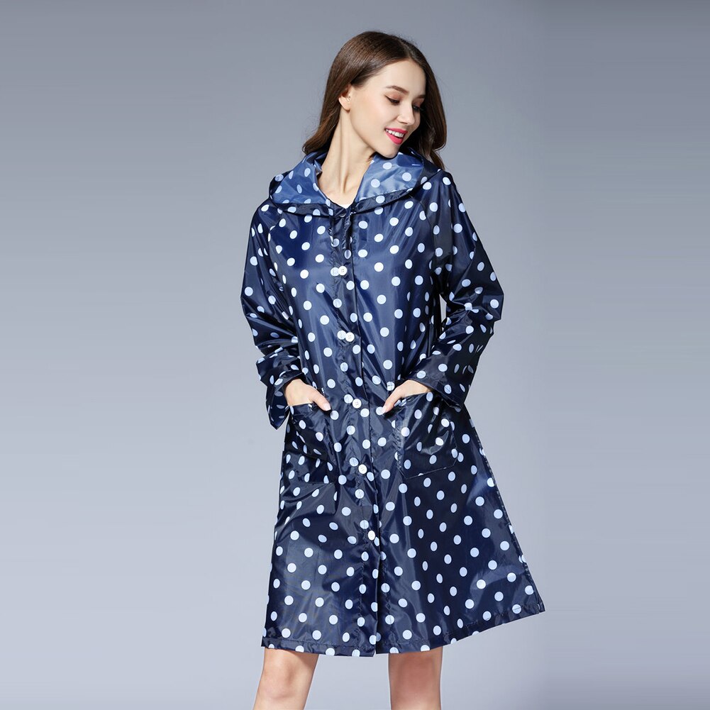 Chubasquero de lunares para mujer, Poncho impermeable, ropa para la lluvia, chaqueta para exteriores