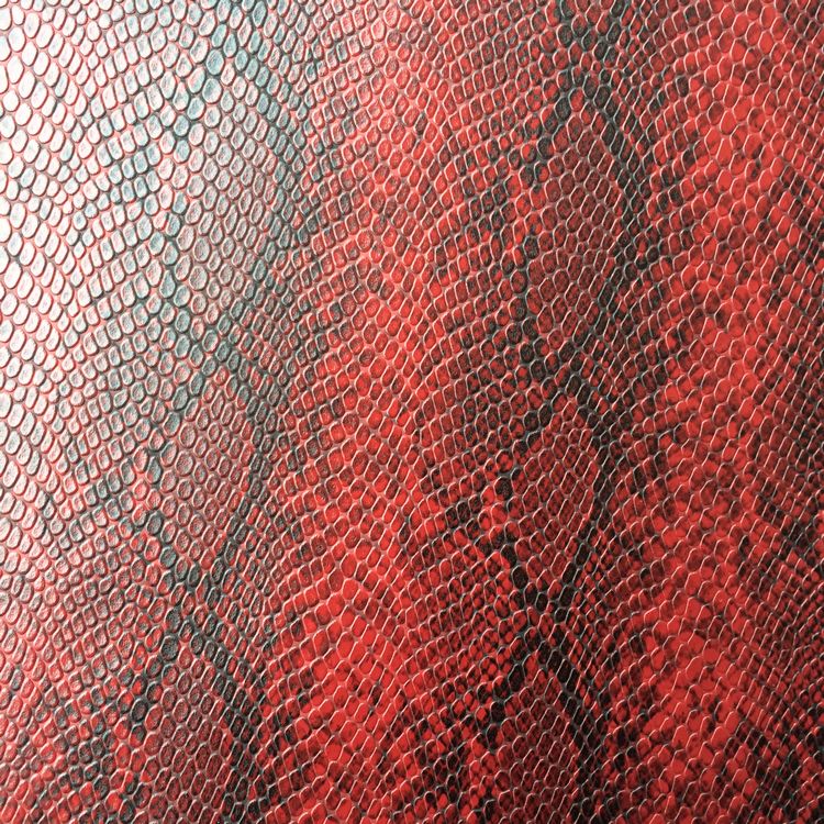 Leatheroid syntetisk pu imitera python ormskinn lädertyg råmaterial  y004