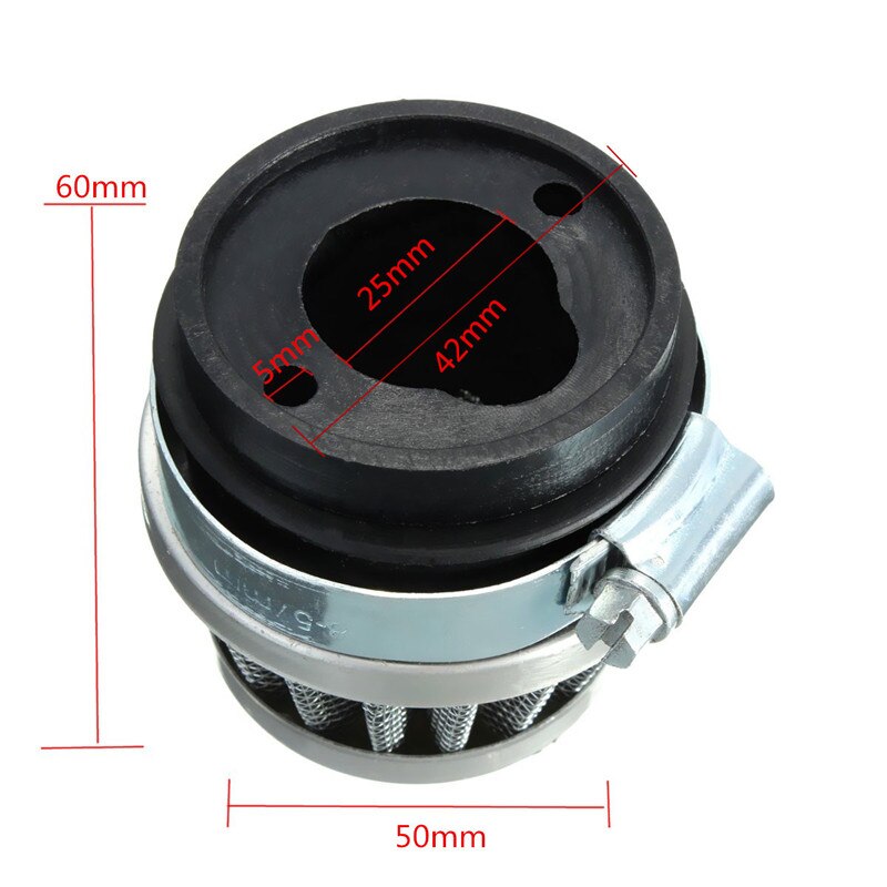 47cc 49cc Mini Filtro de aire para motocicleta Moto Dirt cleanner motor filtro de aire ATV Quad Performance Moto filtro de aire de acero inoxidable
