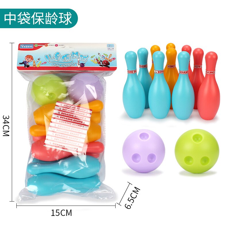 drinnen freundlicher Bowling Sportspielzeug Eltern-Art Interaktive Spiele Jungen Mädchen draussen Sportspiel Spielzeug Für freundlicher Mit Paket: M mit Tasche