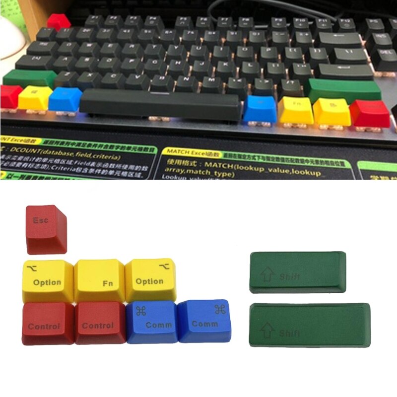 10Pcs Mac Keycap Mechanical Keyboard Keycap PBT Keycap Command Option Cap OEM