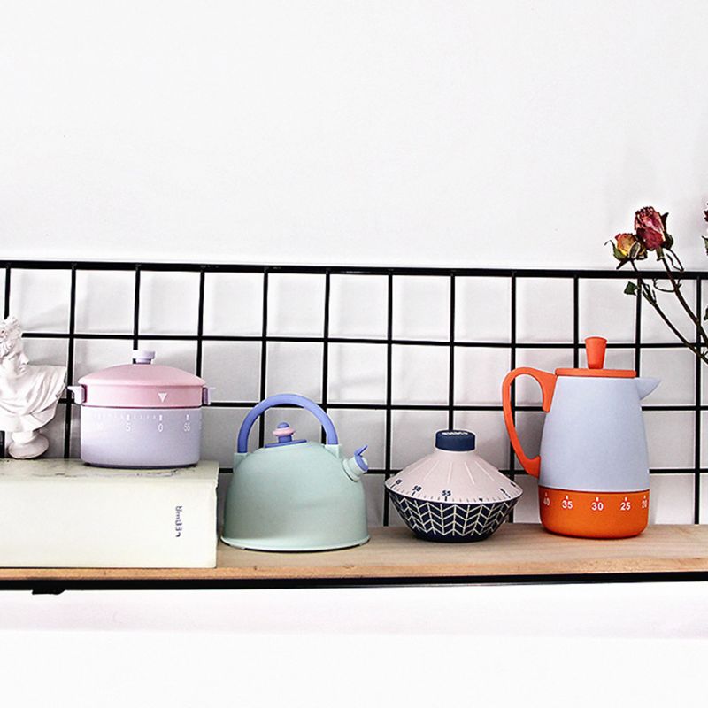 Cute Kitchenware Shape Mechanical Kitchen Timer Loud 60 Minutes Time Interval Cooking Timer Reminder Alarm Time Manager Stopwatc