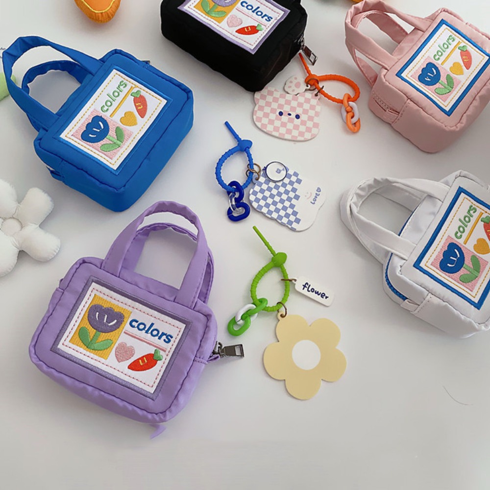 Kreskówka Kwiat Kawaii Torba na aparat CCD Ultralekka kolorowa urocza torba do przechowywania Przenośna mini mała torba na drobne szminki
