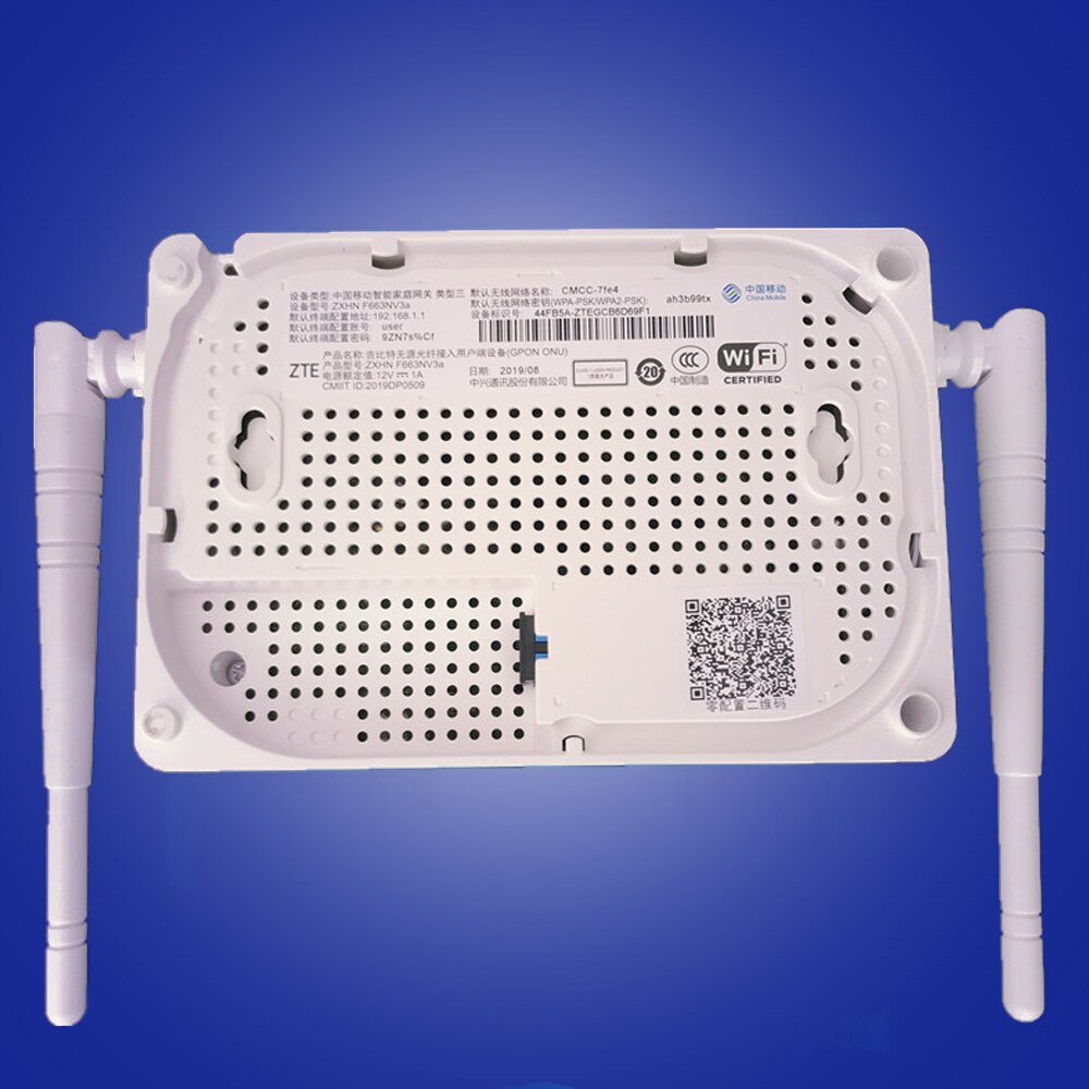 ZTE F663NV3A GPON originale 1GE + 3FE + 1 pot + Wifi ONU ONT firmware inglese ac 2 antenne router ont modem