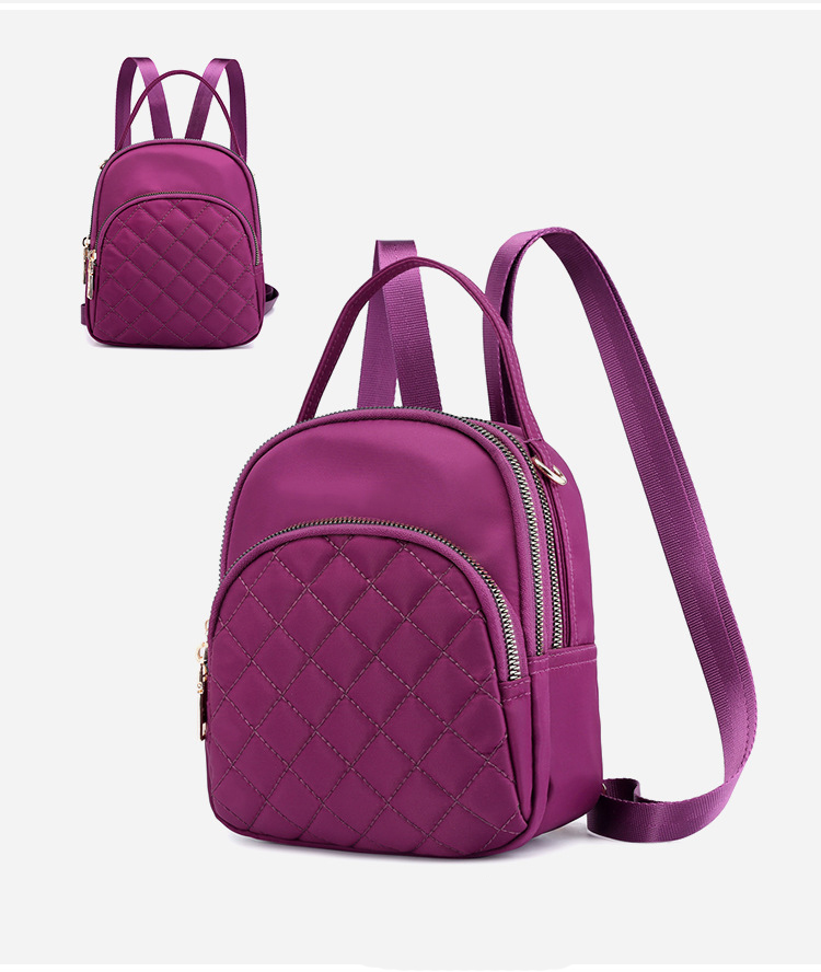 Chuwanglin mini zaino casuale zaino carino nylon donna zaini impermeabili multifunzione zaini scolastici mochila F5017: VIOLA