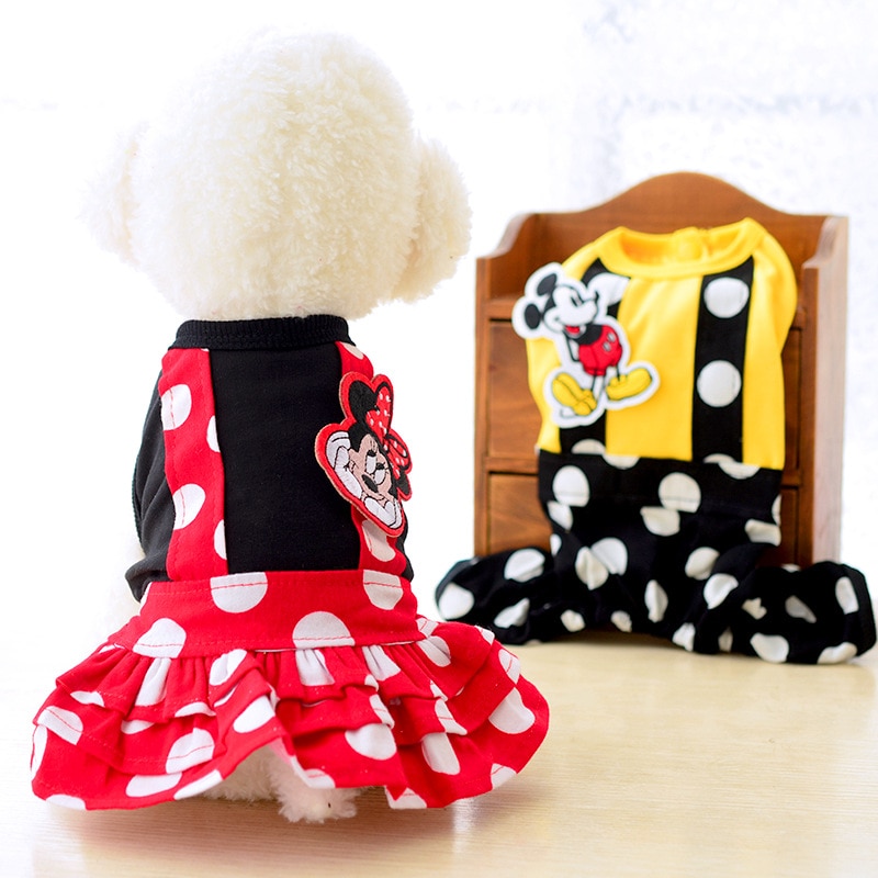 Hond Cartoon Ruche Jurk Hond Kleding Voor Kleine Honden Party Verjaardag Bandjes Jurk Baljurk Teddy Puppy Kostuum Leuke kleding