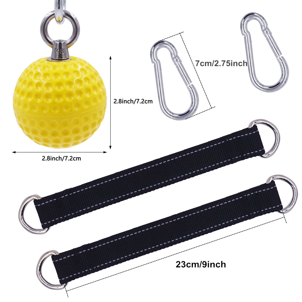 7.2/9.7cm Pull Up Balls Cannonball Grips Finger Trainer Grip Strength Training Arm Muscles Barbells Gym Hand Grip Ball Exerciser