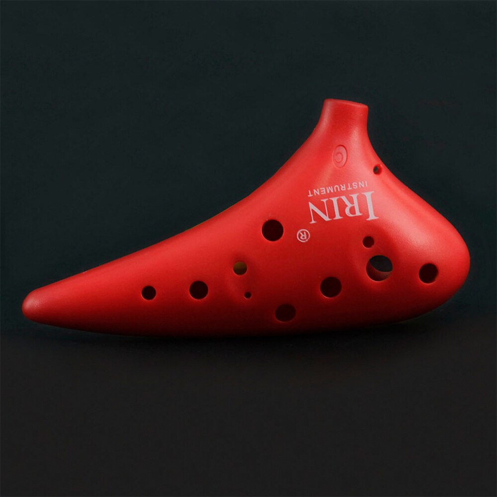 12 huller c ocarina musikinstrument med opbevaringspose abs materiale ocarina classic ocarina alto c abs ocarina for nybegynder (grøn