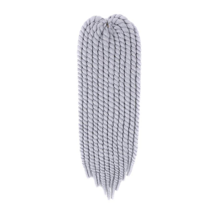 Aigemei havane Mambo torsion Crochet tresses de cheveux 22 pouces pour les femmes synthétique haute température résistant à la chaleur fibre: GREY