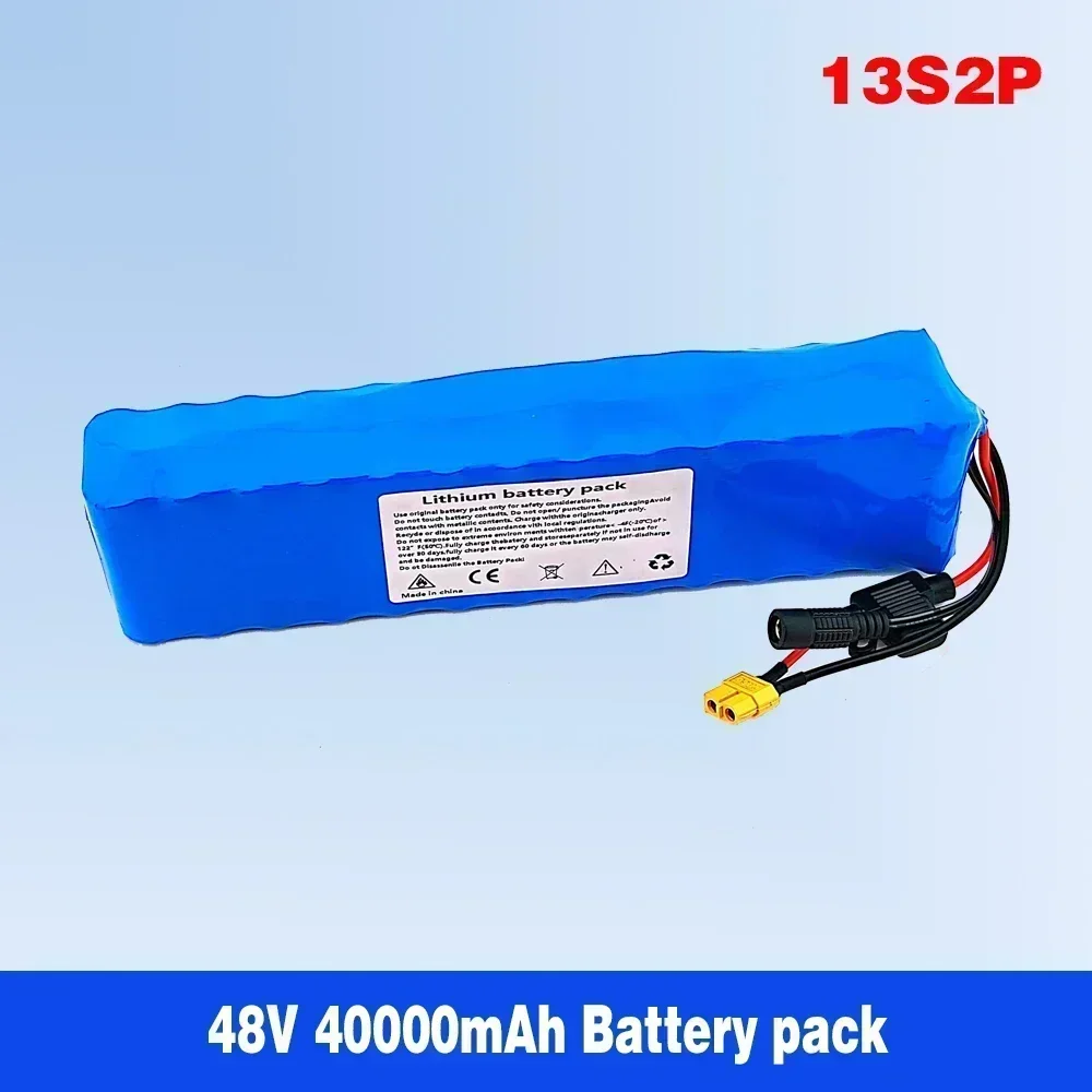 Battery 48v 40Ah 18650 Lithium Ion Battery Pack 13S2P Bike Conversion Kit Bafang 1000w and 54.6V 2A Charger