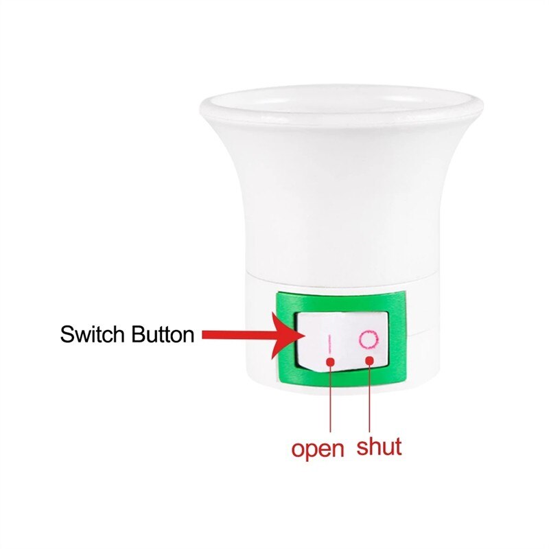 1PC E27 Socket Adapter LED Light To EU/US Plug Holder Converter ON/OFF Practical Lamps Accessories For Bulb Camera Base