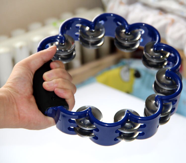 Alice Blue ATB001 Handheld Musical Instruments WITH METAL JINGLES Tambourine most comfortable and unique
