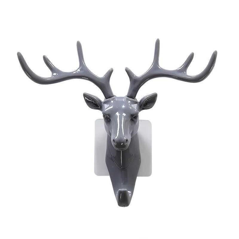 Vägghängande hornkrok hjorthuvud vägg sömlös nyckelpåse krok hornhorn hängare väggdekoration