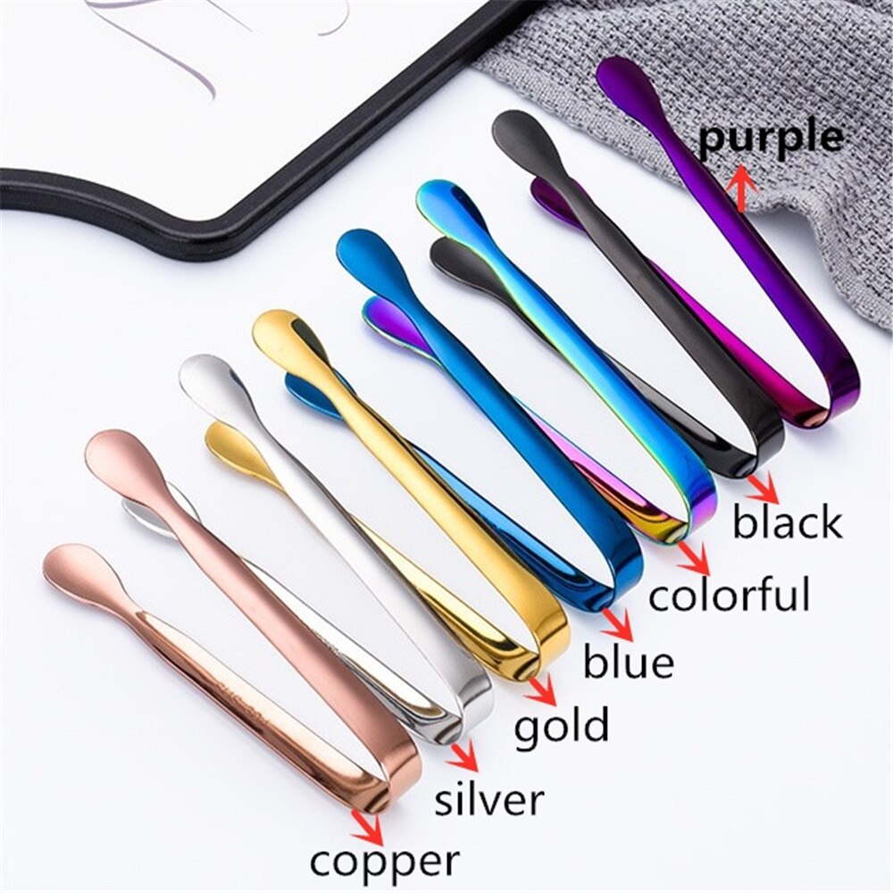 Pince à glace pour Barbecue avec pain en acier inoxydable de 11cm, pince à glace, accessoires de cuisine pour Bar