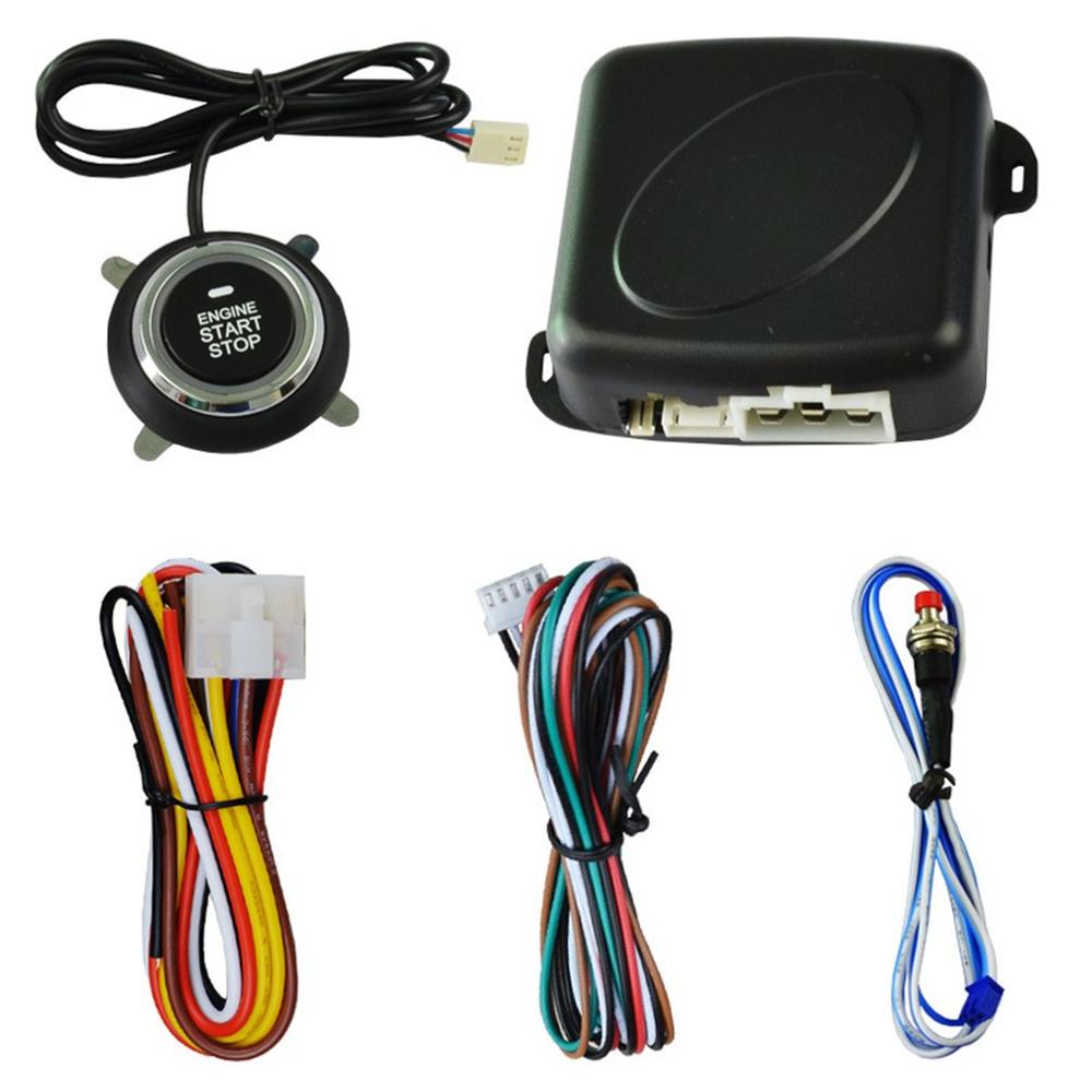 Bil en start stop motor systemlås tænding trykknap nøglefri start start stopknap 12v biltilbehør autostart