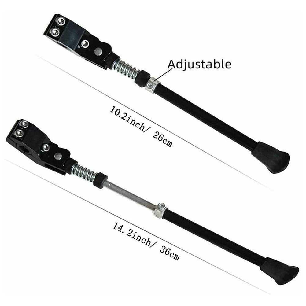 MTB Bicycle Bike Kickstand Parking Rack Bike Support Side Kick Stand Foot Brace Adjustable with Concealed Spring-Loaded Bolt