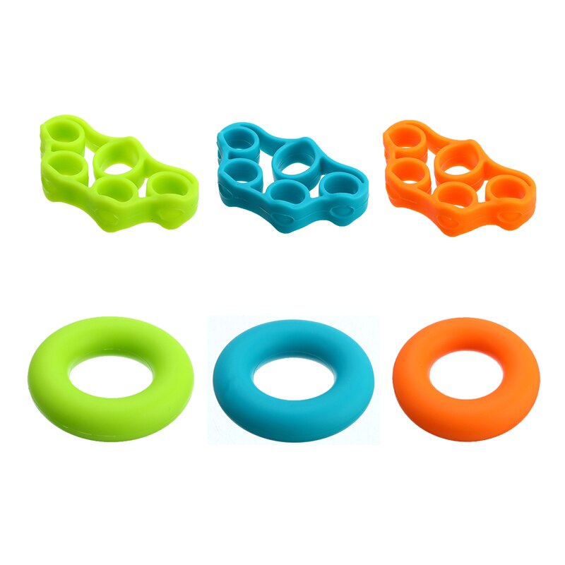 3 Levels Finger Stretcher Resistance Bands Strengthener Exerciser Trainer Hand Grip Trainer Rings for Fitness Relieve Injury: Pink
