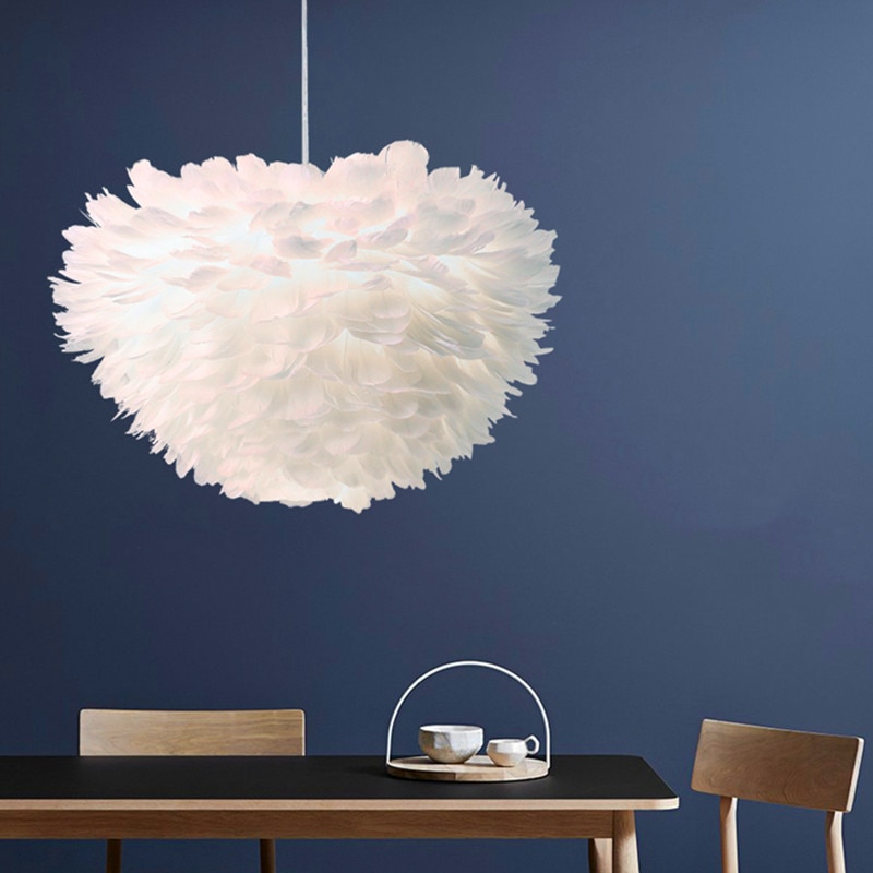 LED Pendant Feather Lamp Romantic chandelier Dreamlike Feather Droplight Kids room girl room chandeliers