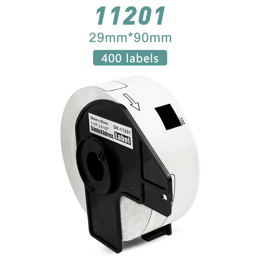 Thermal Label Printer Paper Label Roll DK 22205 22210 11208 11209 11201 DK11202 DK11204 Compatible Brother Labeller QL500 QL570: 11201