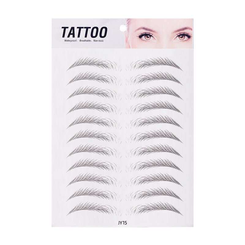 3d øjenbryn klistermærke bionisk bryn semi-permanent vandoverførsel vandtæt tatovering øjenbryn broderi øjenbryn patch makeup værktøjer: 07
