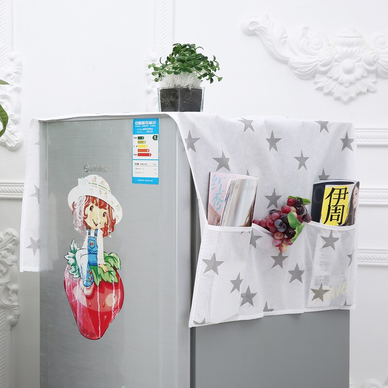 Diniwell køkkenkøleskab støvbetræk støvtæt og røgbeskyttelse non-woven stof støvbetræk med 6 opbevaringsposer: C