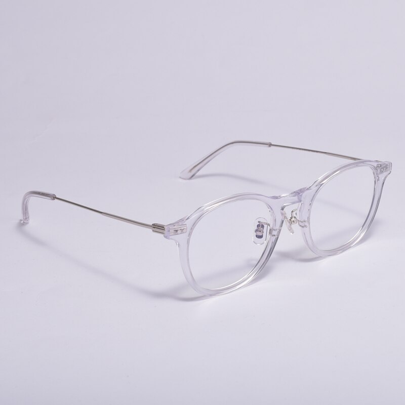 Korean brand GENTLE COZMO eyeglasses frame acetate Round frame women men Reading Computer Glass with Original case: white