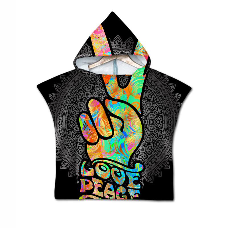 Englisch Letters Worte Mikrofaser Strand Handtuch Sommer Bad Handtücher Für Erwachsene Sport Schwimmen Pool Poncho Mit Kapuze Handtuch: Kids type 5