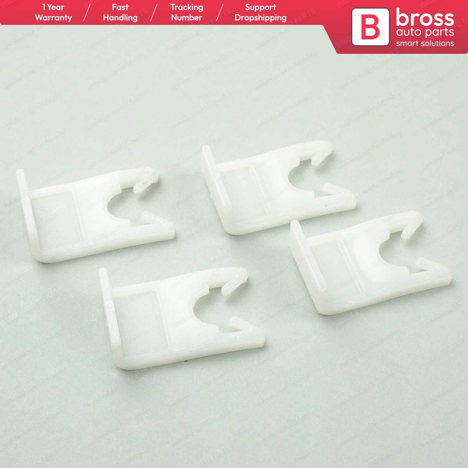 Bross Auto Parts BWR5112 4 Pieces Electrical Power Window Regulator Repair Clamp Clips Type:3 Fast Shipment Ship From Turkey