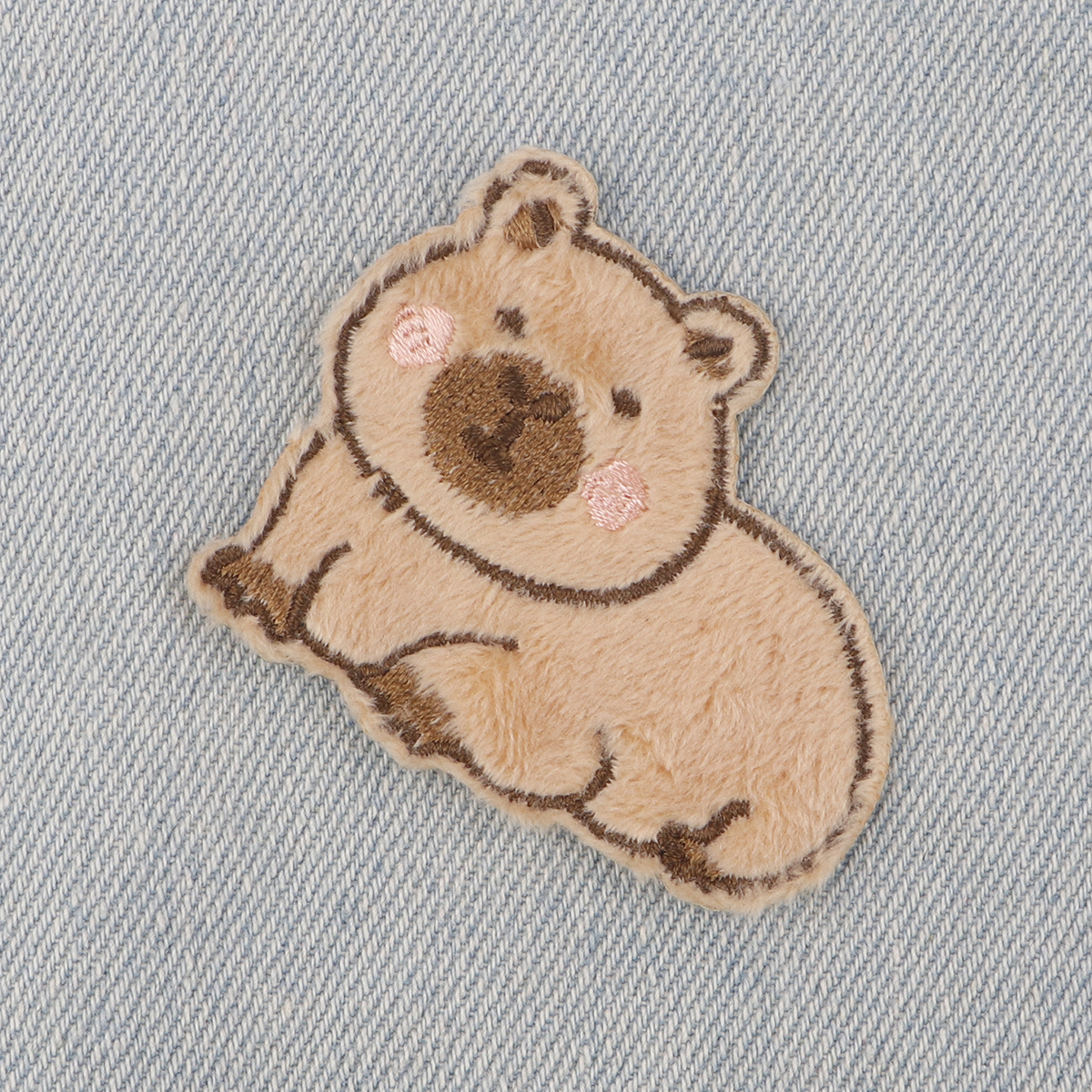 Parche bordado de capibara bonito, parches para planchar con animales de dibujos animados para ropa, parches adhesivos para ropa, insignias para coser DIY