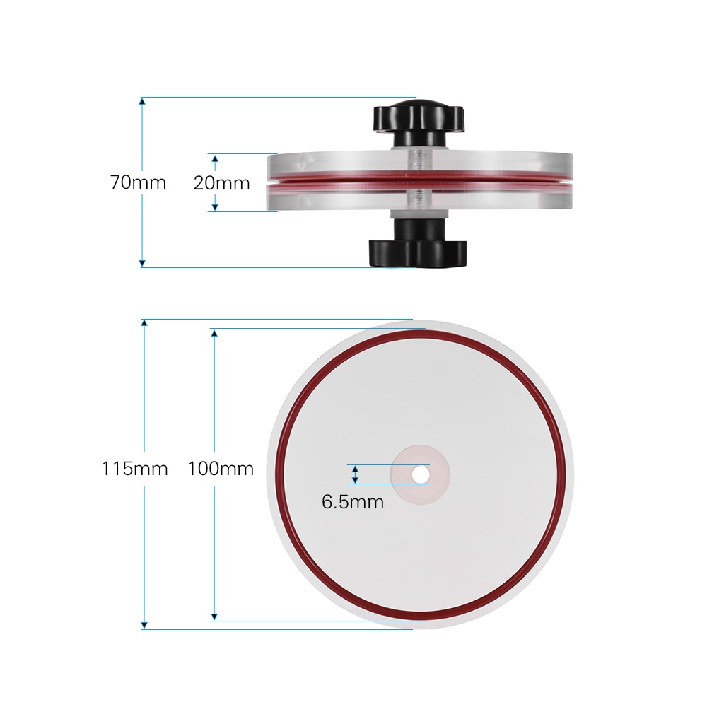 Electric Music Record Cleaner Clamp Vinyl Record Lable Saver Protector Waterproof Acrylic Clean Tool with Cleaning Cloth