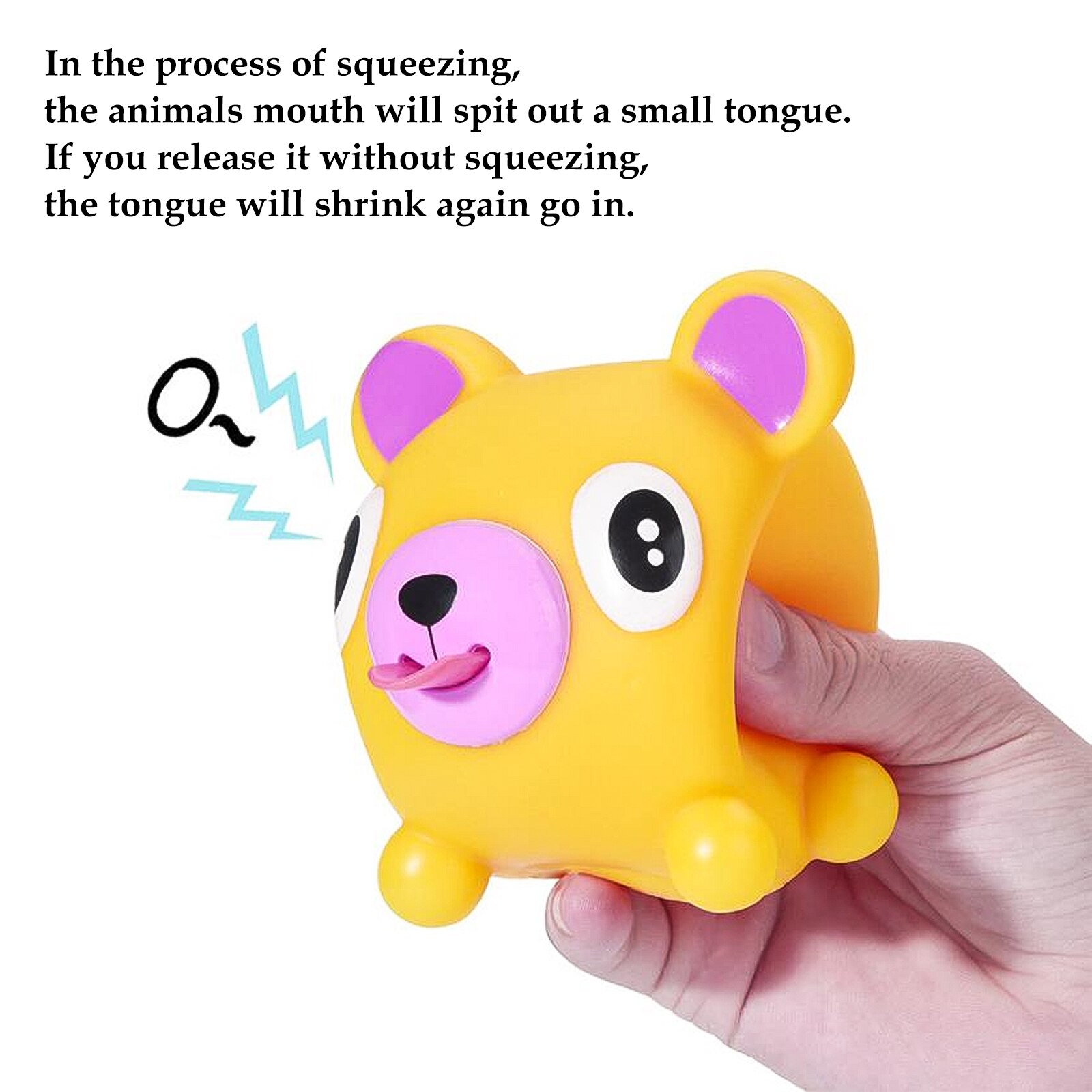 Animal Screaming Tongue Sticking Out Stress Reliever Toy Vocal Doll Talk-ing Animal Toy Screaming Stress Relief