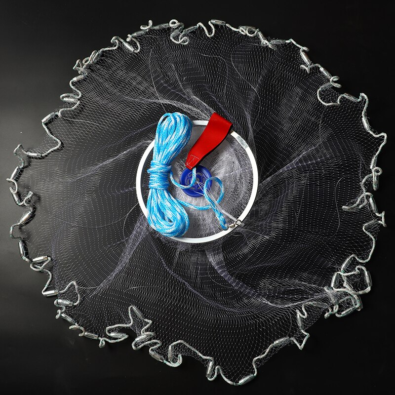 easy catch throwing fishing net Hand Cast with Large Disc for Throw and Fast vleee ChicHomey New 10FT Fishing Cast