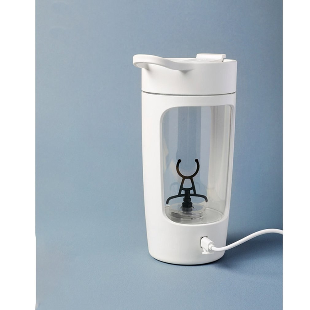Bærbar lækagesikker elektrisk shaker flaske 650ml usb genopladelig proteinpulver shaker mixer kopper vandflaske til sportsgymnastik