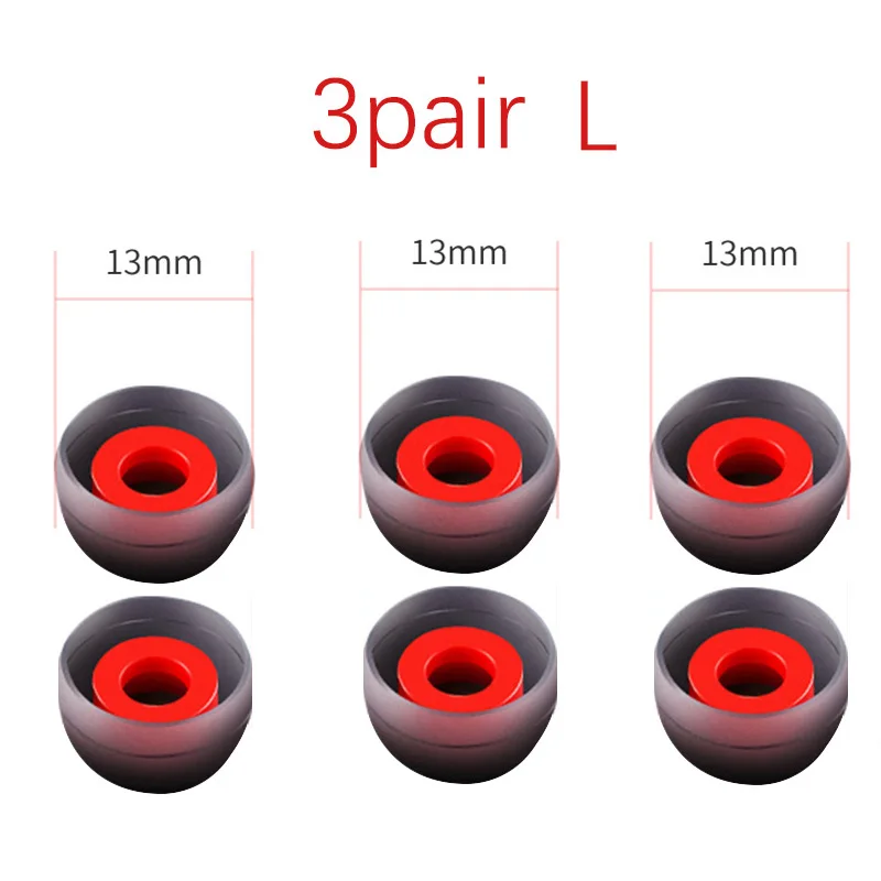 Almohadillas de silicona para auriculares, accesorios para auriculares pequeños, 3/1 pares: Gris oscuro