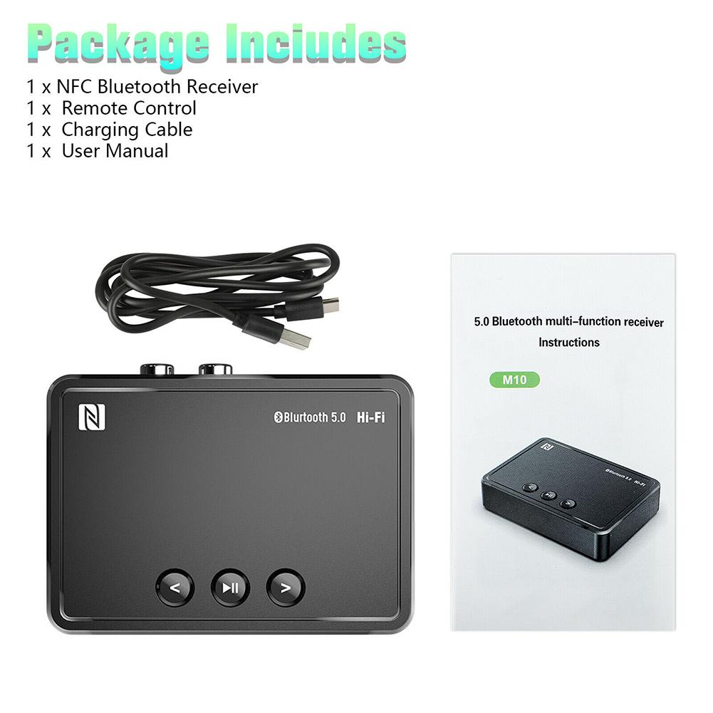 Car NFC Bluetooth-compatible Receiver APP Control With Tuning Headset Wireless 3.5m Car Audio Bluetooth-compatible Adapter