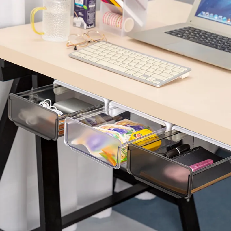 Klar unter Schreibtisch versteckte Schublade Büro Aufbewahrung sbox Veranstalter Schublade Schreibtisch liefert Halfter Gestell Memo Stift Briefpapier Aufbewahrung stablett