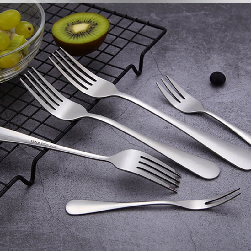 Fork Tea Cake Snack Fork Dinnerware Stainless Steel Fork Dessert Fruit Fork Silverware Lovely Mini Fork Used For Cake In Party