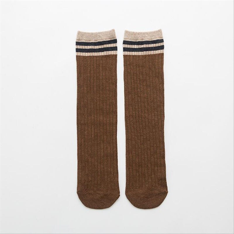 Autumn And Winter Pile of Socks Cotton Tube Female Socks Japanese Striped Breathable Wweat-absorbent ladies Socks: 4