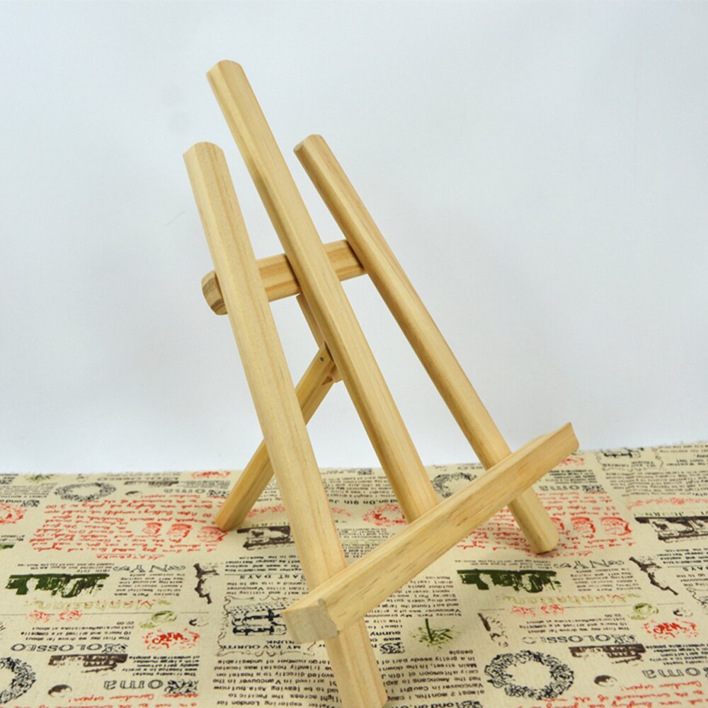 Mini Wooden Picture Frame Tripod Display Easels Stand for Phone Photo Frame Painting Art
