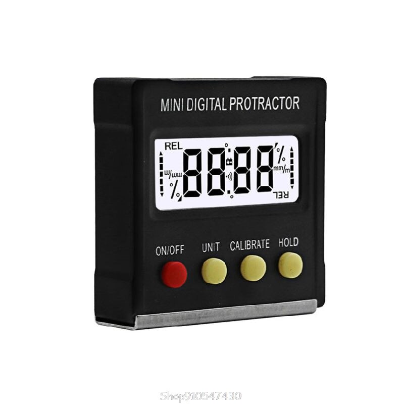 Mini Electronic Digital Display Magnetic Digital Inclinometer Protractor Slope Level Measuring Instrument O05 20