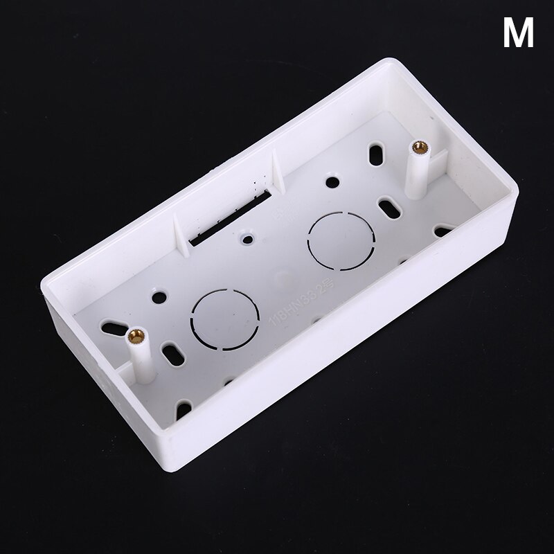 1pc PVC Switch Socket Base Outfit Junction Box Surface Mount Bottom Box Wall Tools S/M/L 3 Sizes: M