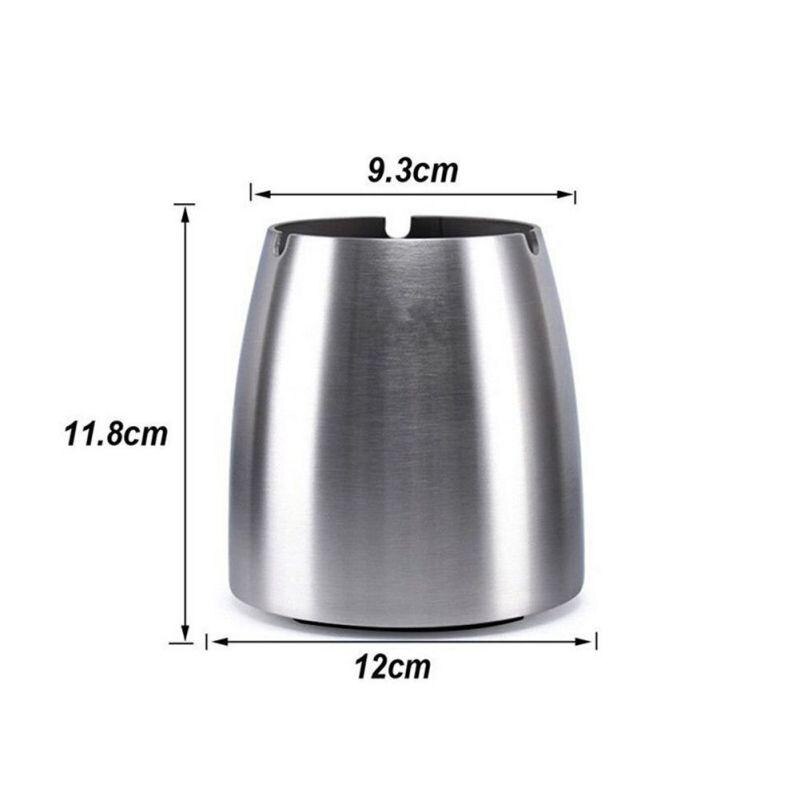 TPFOCUS Mode Roestvrij Stalen Asbak Outdoor Wind Asbak voor Tuin Terras Balkon: Silver L