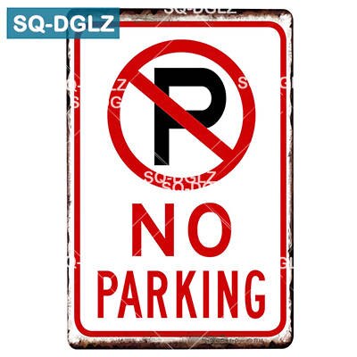 [SQ-DGLZ] Sicherheit Metall Zeichen Bar Zauberstab Dekor Zinn Zeichen Jahrgang Wohnkultur Malerei Plaketten Nein Parken Kunst Tafel Poster: 2137