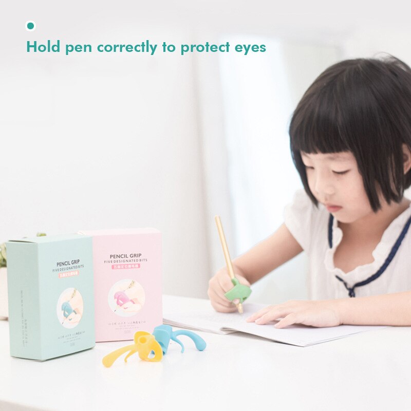 Vijf-Vinger Potlood Grip Siliconen Houding Correctie Pen Aid Grip Baby Leren Schrijven Correctie Tool Kinderen Potlood Houder