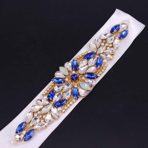 Strass à la main robe de mariée ceinture avec perle perlée pour femmes cristal de mariée ceinture de mariée diamant ceinture de mariée pour robe de soirée: Color 2