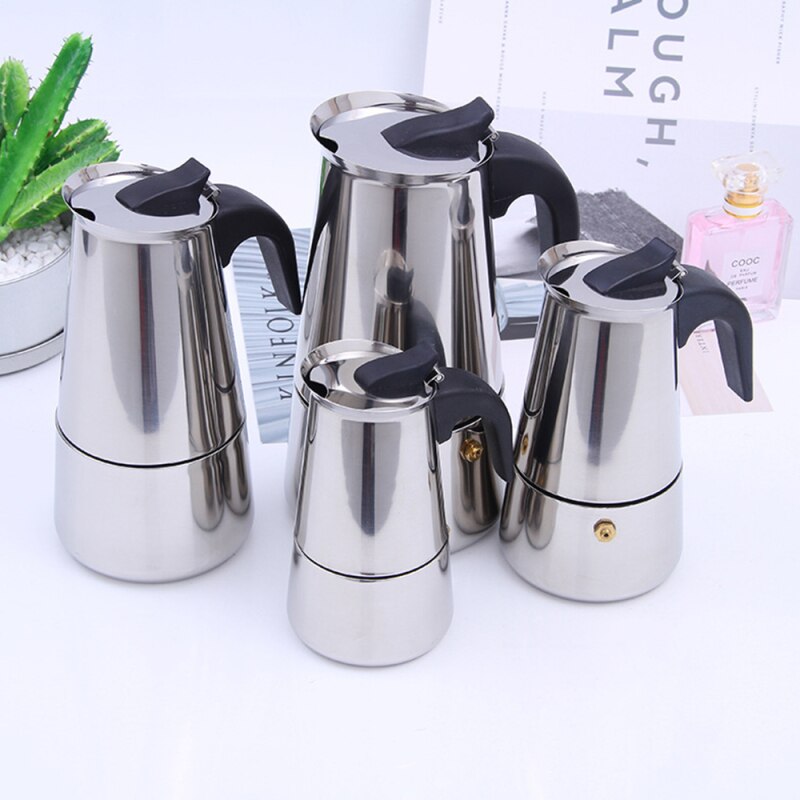 Stainless Steel Coffee Pot Mocha Espresso Latte Percolator Stove Coffee Maker Pot Percolator Drink Tool Latte Stovetop