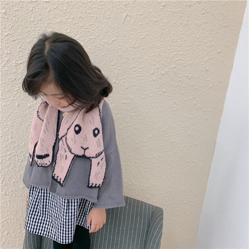 Kids Boys Girls Scarf Winter Warm szalik Children Scarves Cute Cartoon Animals Long Knitted Scarf шарф детский Accessories