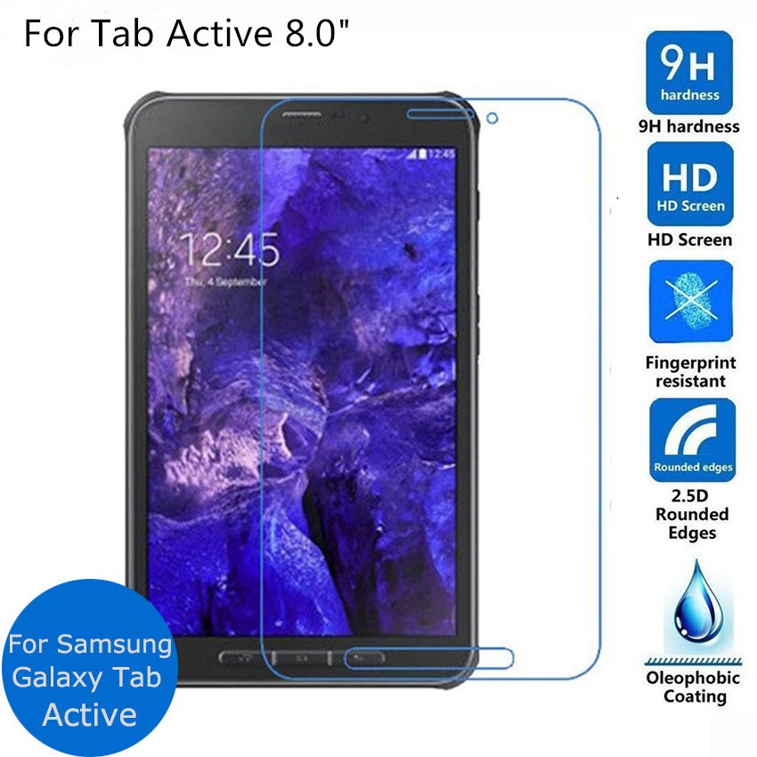 2PCS Tempered Glass Screen Protector Film For Samsung Galaxy Tab Active / Active 2 SM-T390 / 8.0 T360 T365 T390 T395 Tablet