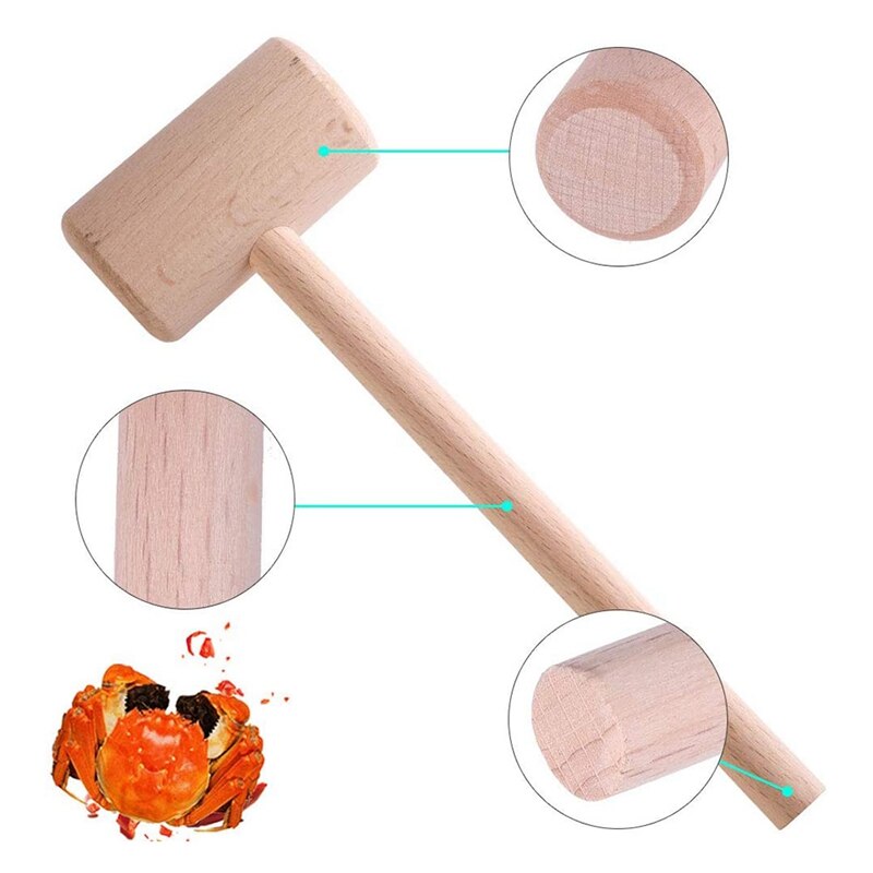 7 Pcs Seafood Cracker Sets Including 1 Scissor 2 Stainless Steel Forks 2 Lobster Crab Mallets and 2 Crab Crackers