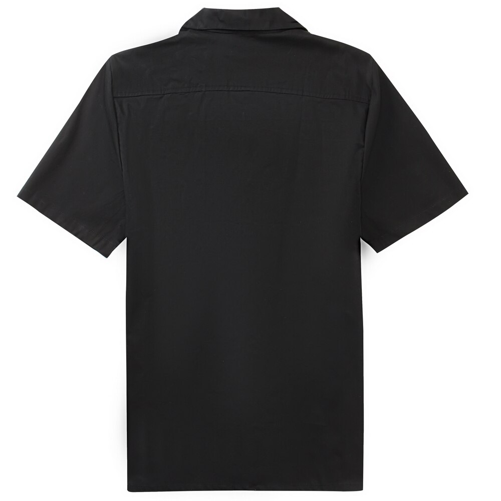 Hip hop streetwear skjortor let's rock skjortor plus size xxxl svart vit retro vintage bowlingskjorta camisa